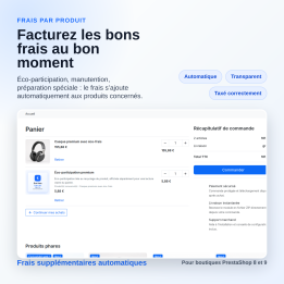 Frais visibles, panier clair, zéro bricolage